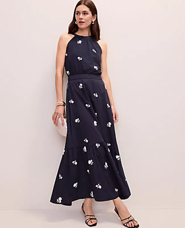 Ann Taylor Sequin Embellished Tiered Maxi Skirt made by Ann Taylor