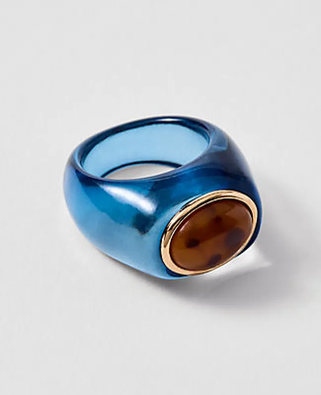 Ann Taylor Metal Stone Ring made by Ann Taylor