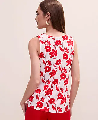 Ann Taylor Floral Mixed Media Tank Top sold by Ann Taylor product image thumbnail 2