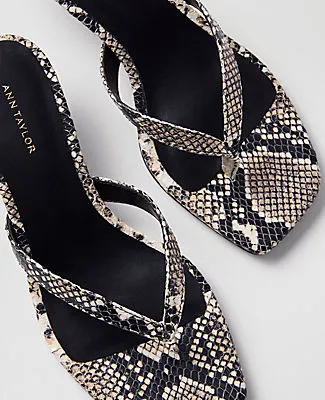 Ann Taylor Snake Print Kitten Heel Sandal sold by Ann Taylor product image thumbnail 2