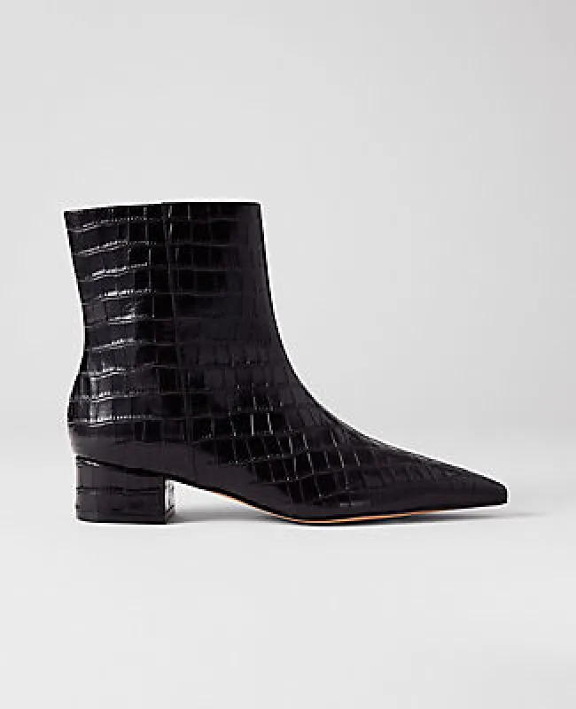 Ann Taylor Croco Nip Toe Bootie made by Ann Taylor