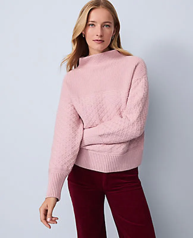 Ann Taylor Weekend Mixed Stitch Sweater made by Ann Taylor