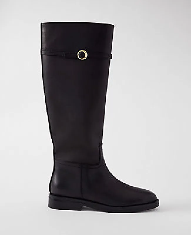 Ann Taylor Chain Wrap Leather Riding Boot made by Ann Taylor