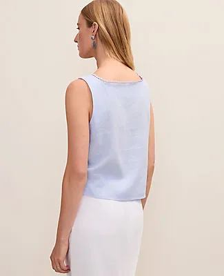 Ann Taylor Tank Top in Linen Blend sold by Ann Taylor product image thumbnail 2