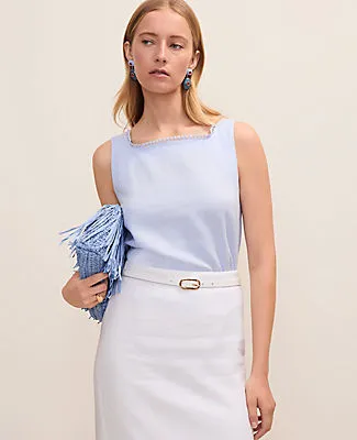 Ann Taylor Tank Top in Linen Blend sold by Ann Taylor product image thumbnail 3