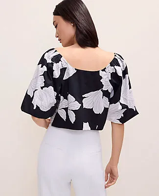 Ann Taylor Floral Puff Sleeve Top sold by Ann Taylor product image thumbnail 2