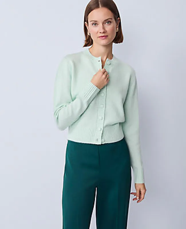 Ann Taylor Cozy Crew Neck Cardigan made by Ann Taylor