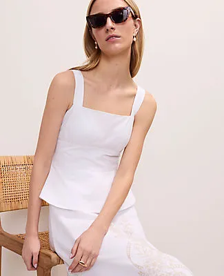 Ann Taylor Petite Embroidered Peplum Flare Midi Dress sold by Ann Taylor product image thumbnail 3