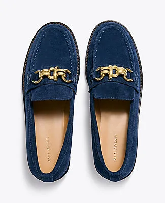 Ann Taylor Hardware Embellished Suede Loafer sold by Ann Taylor product image thumbnail 3