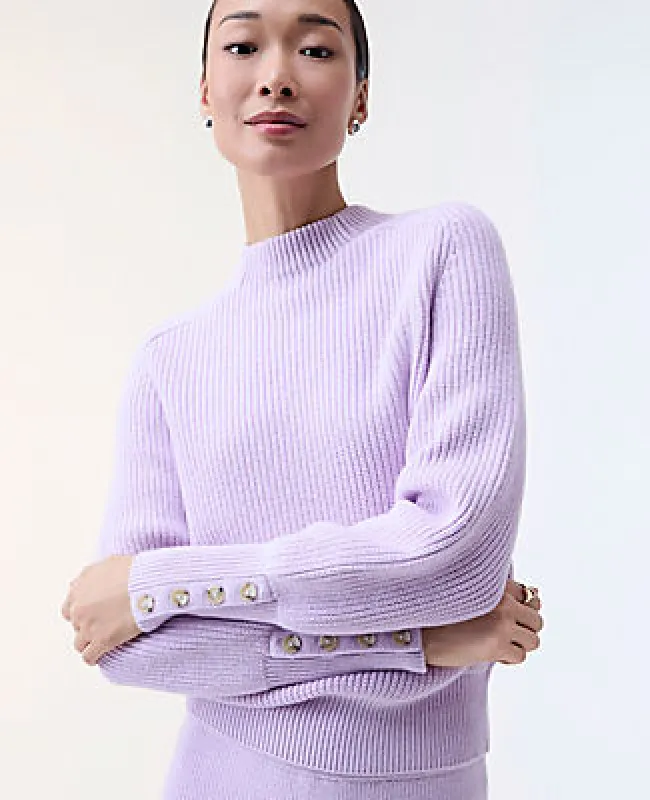 Ann Taylor Ribbed Button Sweater made by Ann Taylor