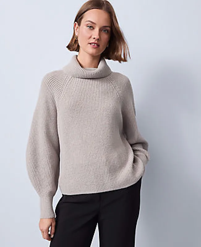 Ann Taylor Ribbed Turtleneck Sweater made by Ann Taylor