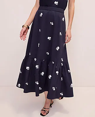Ann Taylor Sequin Embellished Tiered Maxi Skirt sold by Ann Taylor product image thumbnail 2