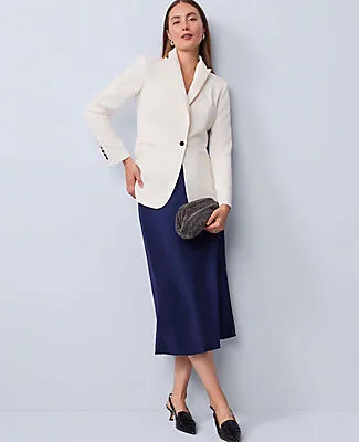 Ann Taylor The Petite Belted Fitted Long Blazer in Crepe sold by Ann Taylor product image thumbnail 4