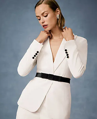 Ann Taylor The Petite Belted Fitted Long Blazer in Crepe sold by Ann Taylor product image thumbnail 5