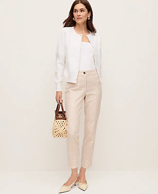 Ann Taylor The Tall Cotton Crop Pant in Gingham made by Ann Taylor