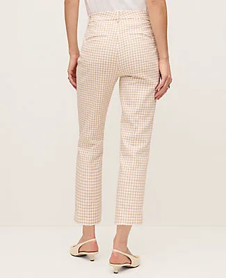 Ann Taylor The Tall Cotton Crop Pant in Gingham sold by Ann Taylor product image thumbnail 3