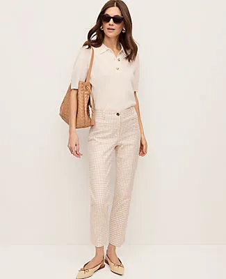 Ann Taylor The Tall Cotton Crop Pant in Gingham sold by Ann Taylor product image thumbnail 4