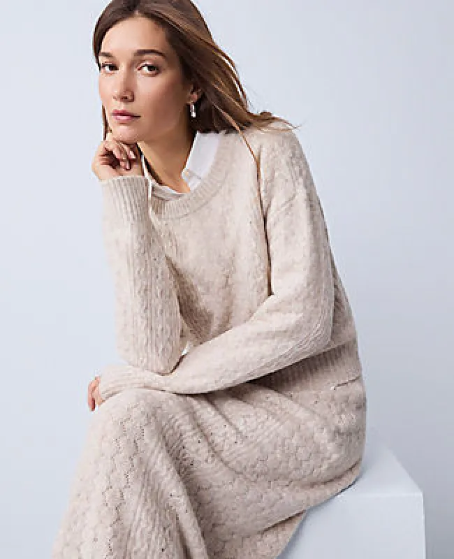 Ann Taylor Weekend Mixed Stitch Crew Neck Sweater made by Ann Taylor