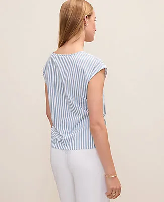 Ann Taylor Striped Tie Waist Tee sold by Ann Taylor product image thumbnail 2