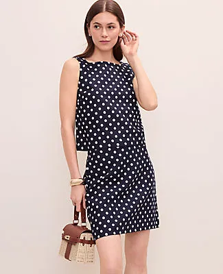 Ann Taylor Polka Dot Tank Top in Linen Blend sold by Ann Taylor