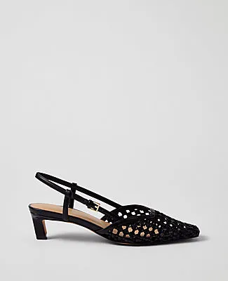 Ann Taylor Woven Slingback Pump sold by Ann Taylor