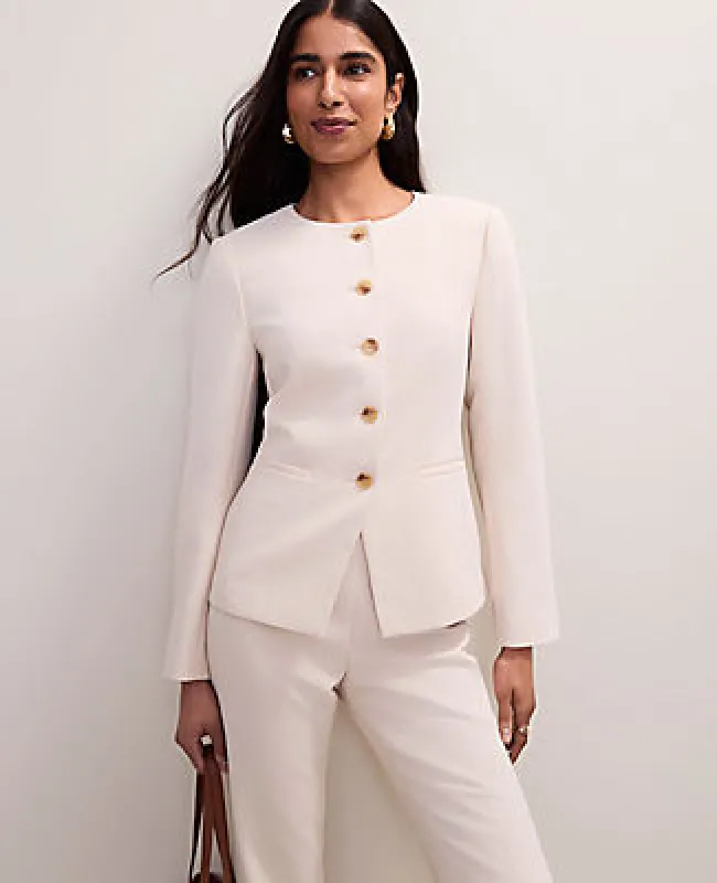 Ann Taylor Petite Split Hem Jacket in Fluid Crepe made by Ann Taylor