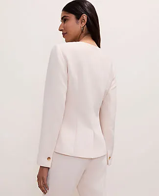 Ann Taylor Petite Split Hem Jacket in Fluid Crepe sold by Ann Taylor product image thumbnail 2