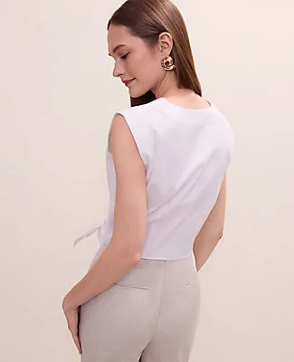 Ann Taylor V-Neck Tie Waist Top sold by Ann Taylor product image thumbnail 2