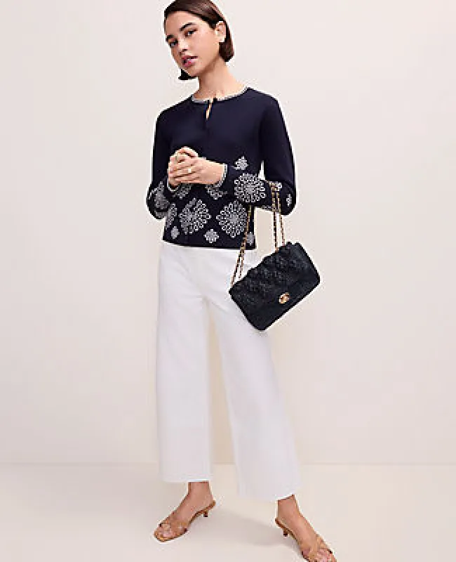 Ann Taylor Petite Embroidered Ann Cardigan made by Ann Taylor