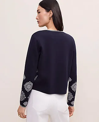 Ann Taylor Petite Embroidered Ann Cardigan sold by Ann Taylor product image thumbnail 2
