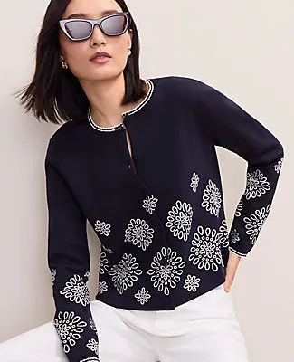 Ann Taylor Petite Embroidered Ann Cardigan sold by Ann Taylor product image thumbnail 3