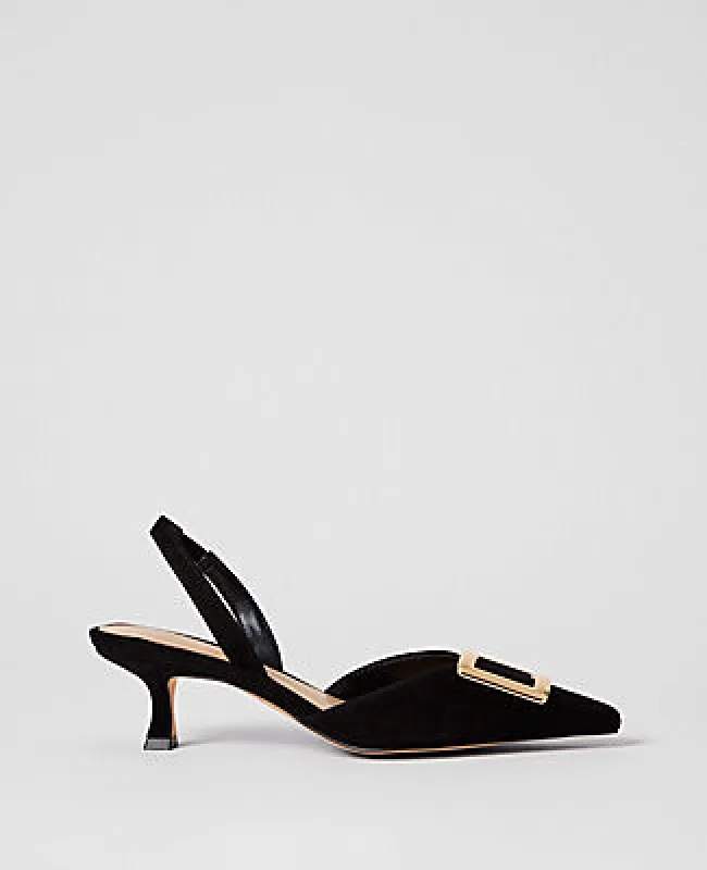 Ann Taylor Suede Slingback Pump made by Ann Taylor