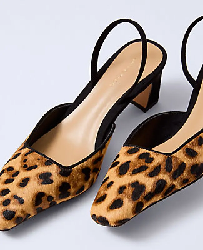 Ann Taylor Calf Hair Slingback Pump made by Ann Taylor