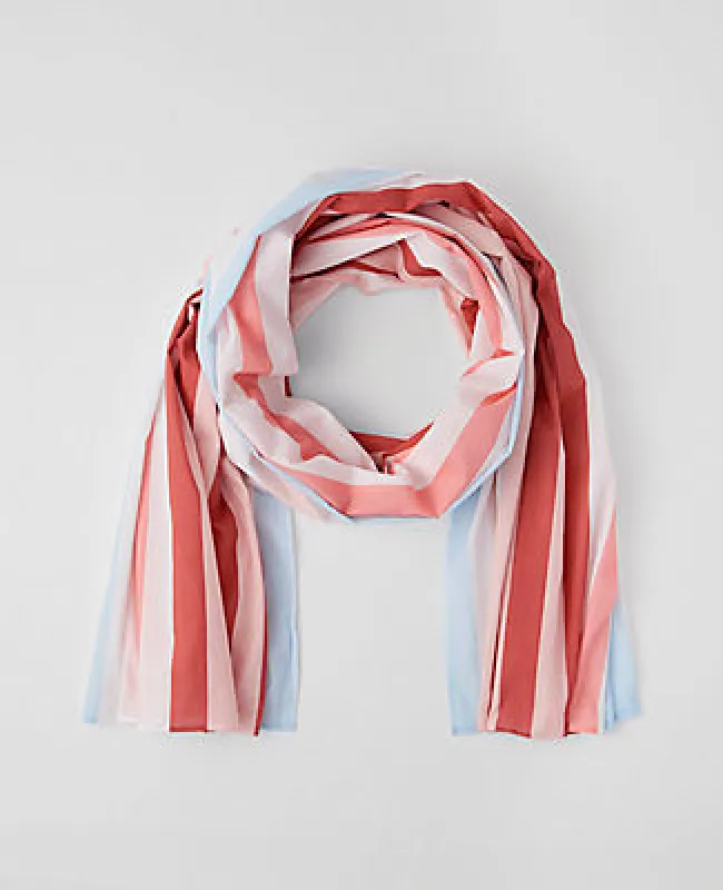Ann Taylor Striped Linen Blend Scarf made by Ann Taylor