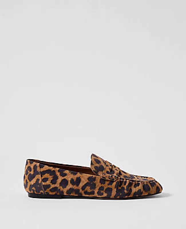 Ann Taylor Animal Print Suede Loafer made by Ann Taylor