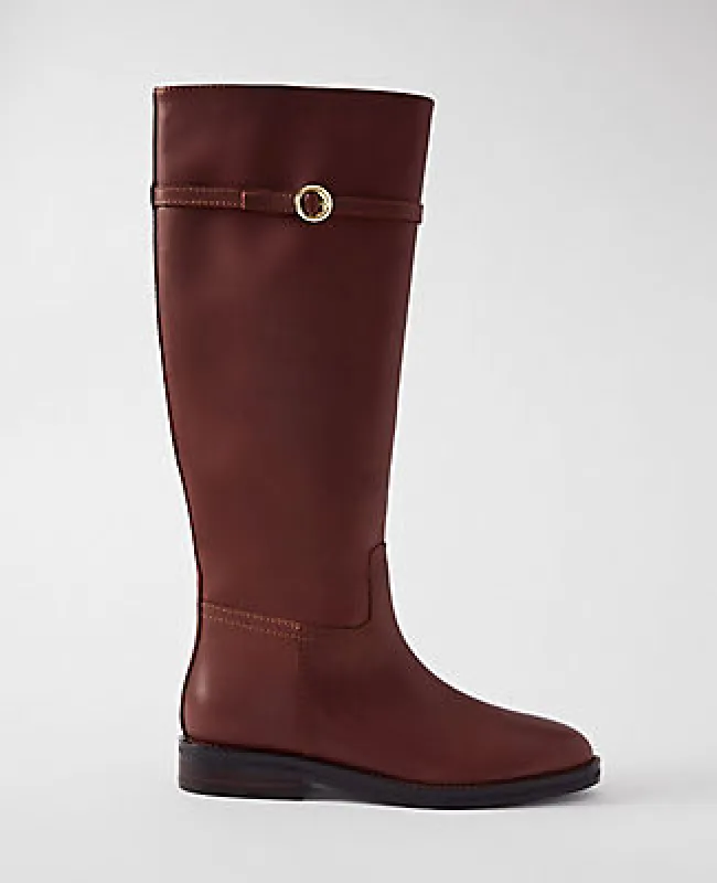 Ann Taylor Chain Wrap Leather Riding Boot made by Ann Taylor