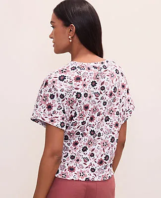 Ann Taylor Weekend Floral Crew Neck Top sold by Ann Taylor product image thumbnail 2