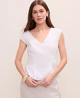 Ann Taylor Petite Peplum Top in Satin sold by Ann Taylor