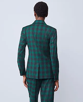 Ann Taylor The Petite Notched Single Button Blazer in Plaid sold by Ann Taylor product image thumbnail 2