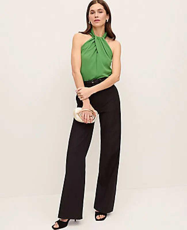 Ann Taylor The Petite Modern Wide Leg Pant in Bi-Stretch made by Ann Taylor