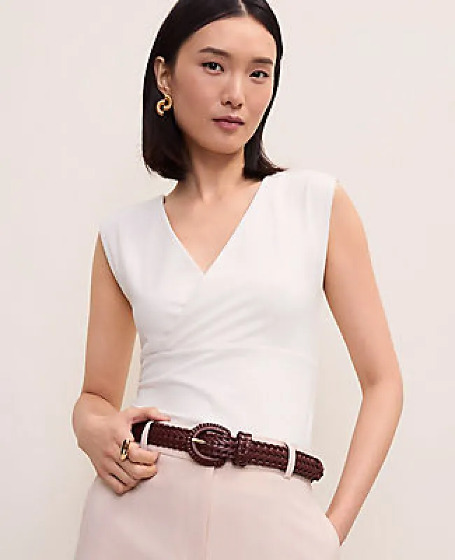 Ann Taylor Crossover V-Neck Shell Top made by Ann Taylor