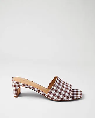 Ann Taylor Gingham Heel Mule sold by Ann Taylor product image thumbnail 2