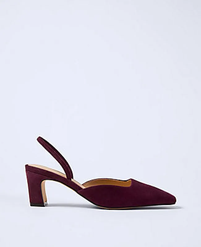 Ann Taylor Suede Slingback Pump made by Ann Taylor