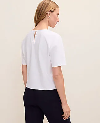Ann Taylor Petite Embroidered Crew Neck Top sold by Ann Taylor product image thumbnail 2