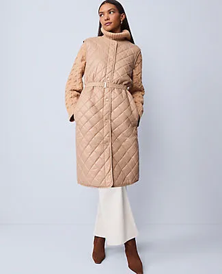 Ann Taylor Weekend Quilted Long Puffer Vest sold by Ann Taylor