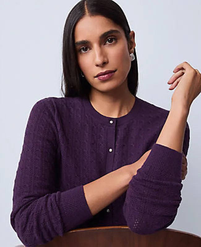 Ann Taylor Cable Stitch Ann Cardigan made by Ann Taylor