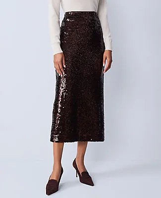 Ann Taylor Studio Collection Sequin Pencil Skirt sold by Ann Taylor product image thumbnail 2