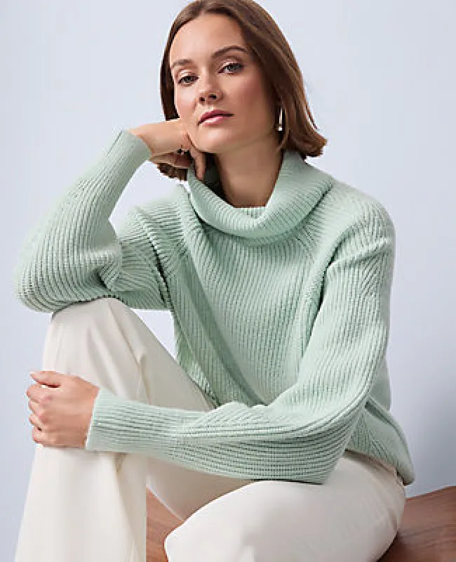 Ann Taylor Ribbed Turtleneck Sweater made by Ann Taylor