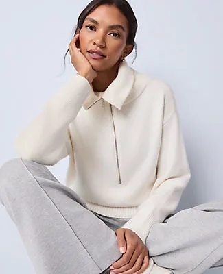 Ann Taylor Weekend Half-Zip Sweater sold by Ann Taylor