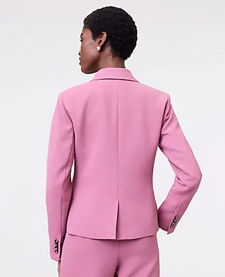 Ann Taylor The Shorter Single Button Blazer in Fluid Crepe sold by Ann Taylor product image thumbnail 2